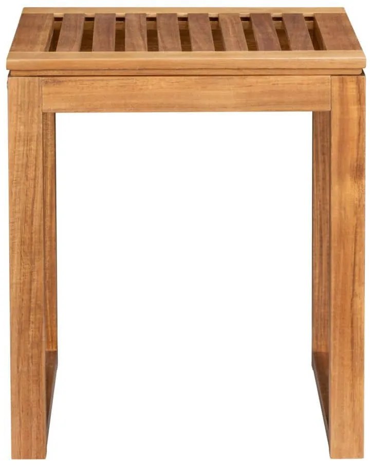 Stołek łazienkowy z drewna akacji FONDI, wys. 46 cm