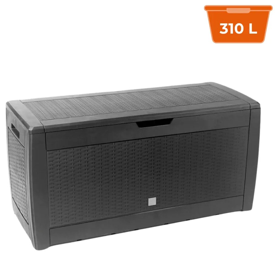 Prosperplast Skrzynia do przechowywania RATO, 310L, 119x48x60cm, antracytowa