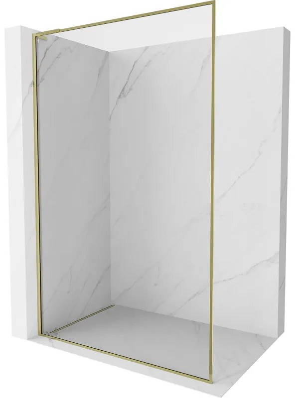 Mexen Kioto-F L ścianka prysznicowa Walk-in z ramką 95 x 202 cm, transparent 8 mm, złota - 800-095-174-50-00
