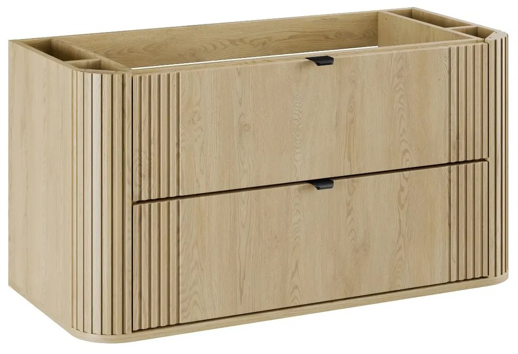 Szafka pod umywalkę OVALIA CREMONA 2S 100cm dąb cremona z umywalką wpuszczaną PURE COMAD