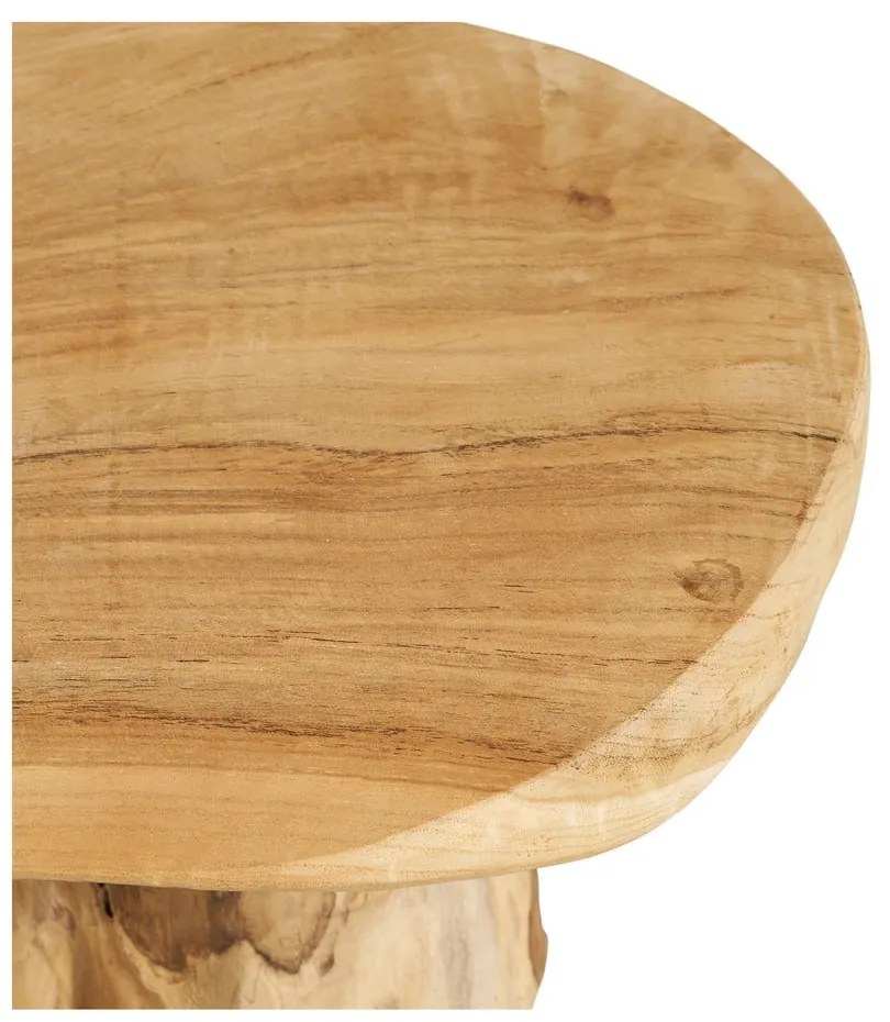 Okrągły stolik z litego drewna tekowego ø 40 cm Palena – House Nordic