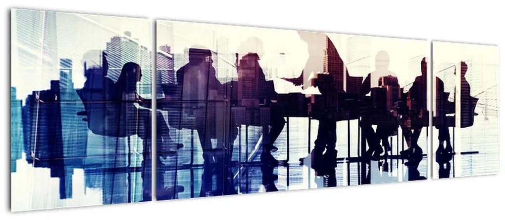 Obraz muzyków (170x50 cm)