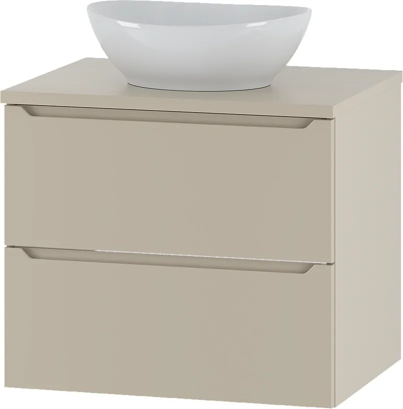 Kaszmirowy Zestaw do Łazienki 60cm Szafka z Blatem Umywalka Etna