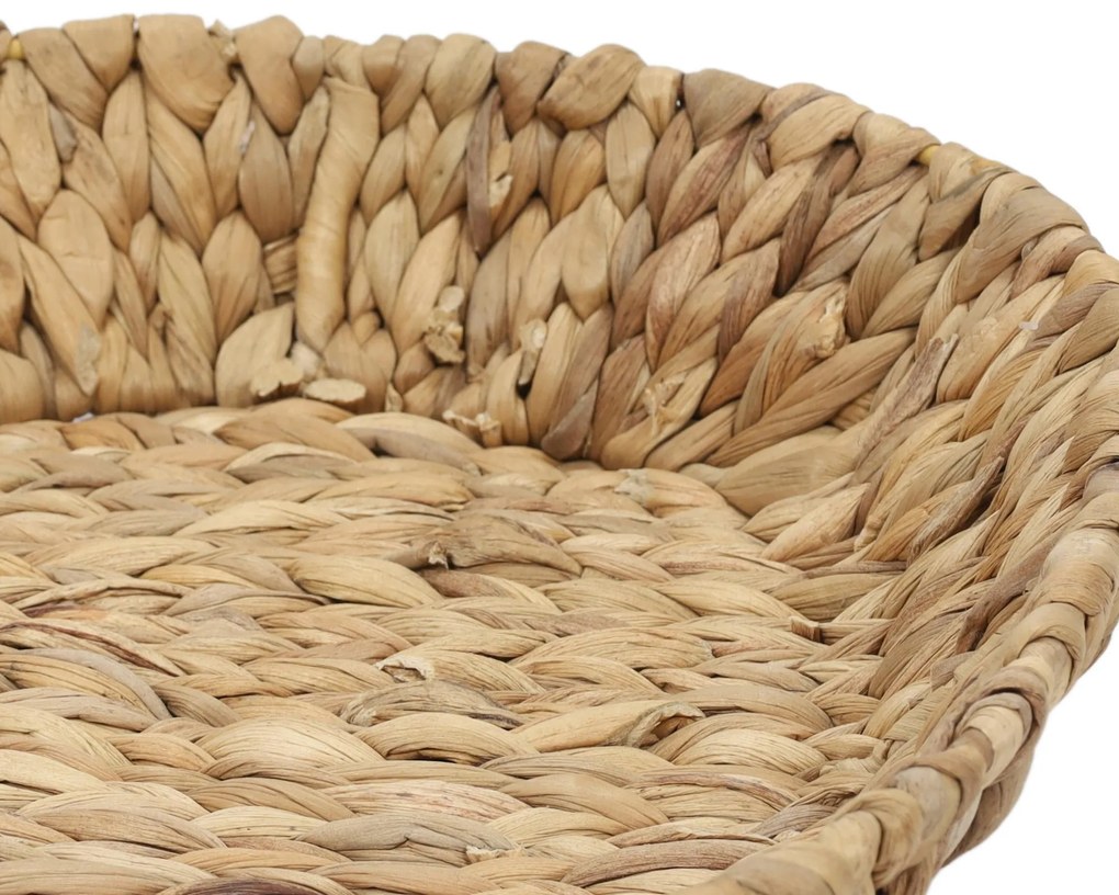 Kosz owalny pleciony z hiacyntu wodnego BRAID, 28 x 35 cm