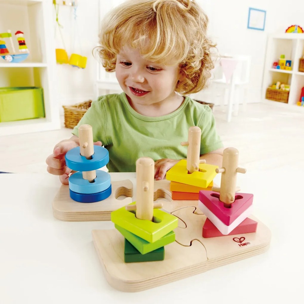 Hape Kreatywne drewniane puzzle, 19,7 x 11,6 x 19,7 cm