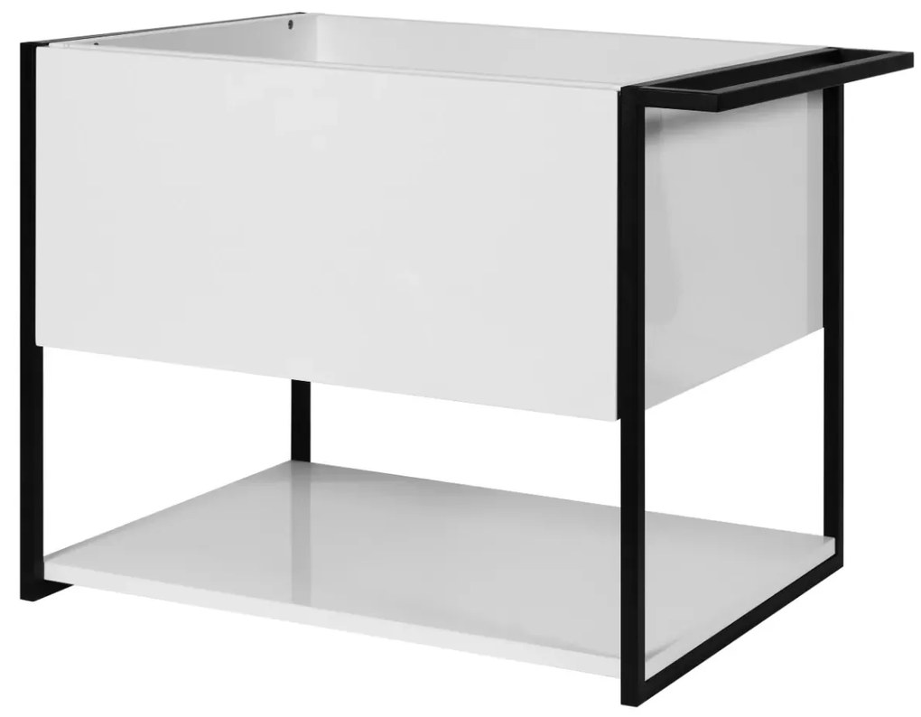 Szafka pod umywalkę LOV 60 cm biały połysk KROFAM