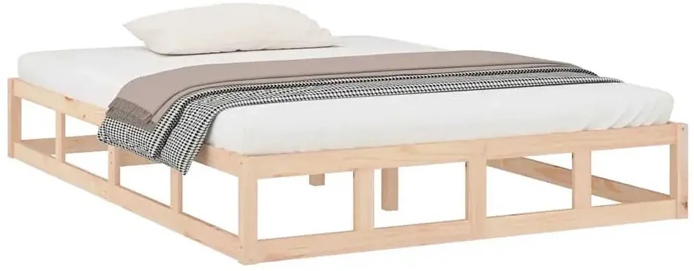 Dwuosobowe łóżko z naturalnej sosny 160x200 - Rixo 6X