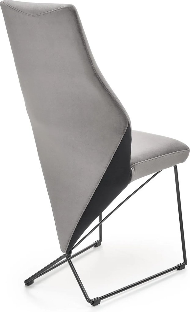 Oryginalne krzesło tapicerowane tkaniną welurową K485