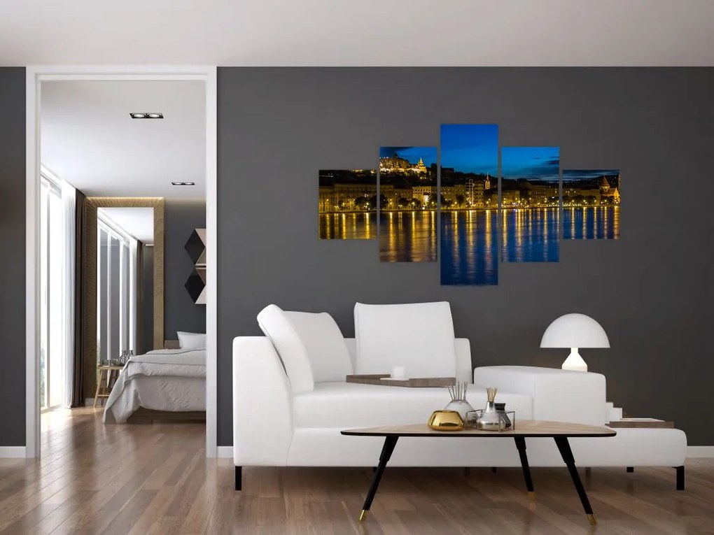 Obraz miasta nocą (125x70 cm)