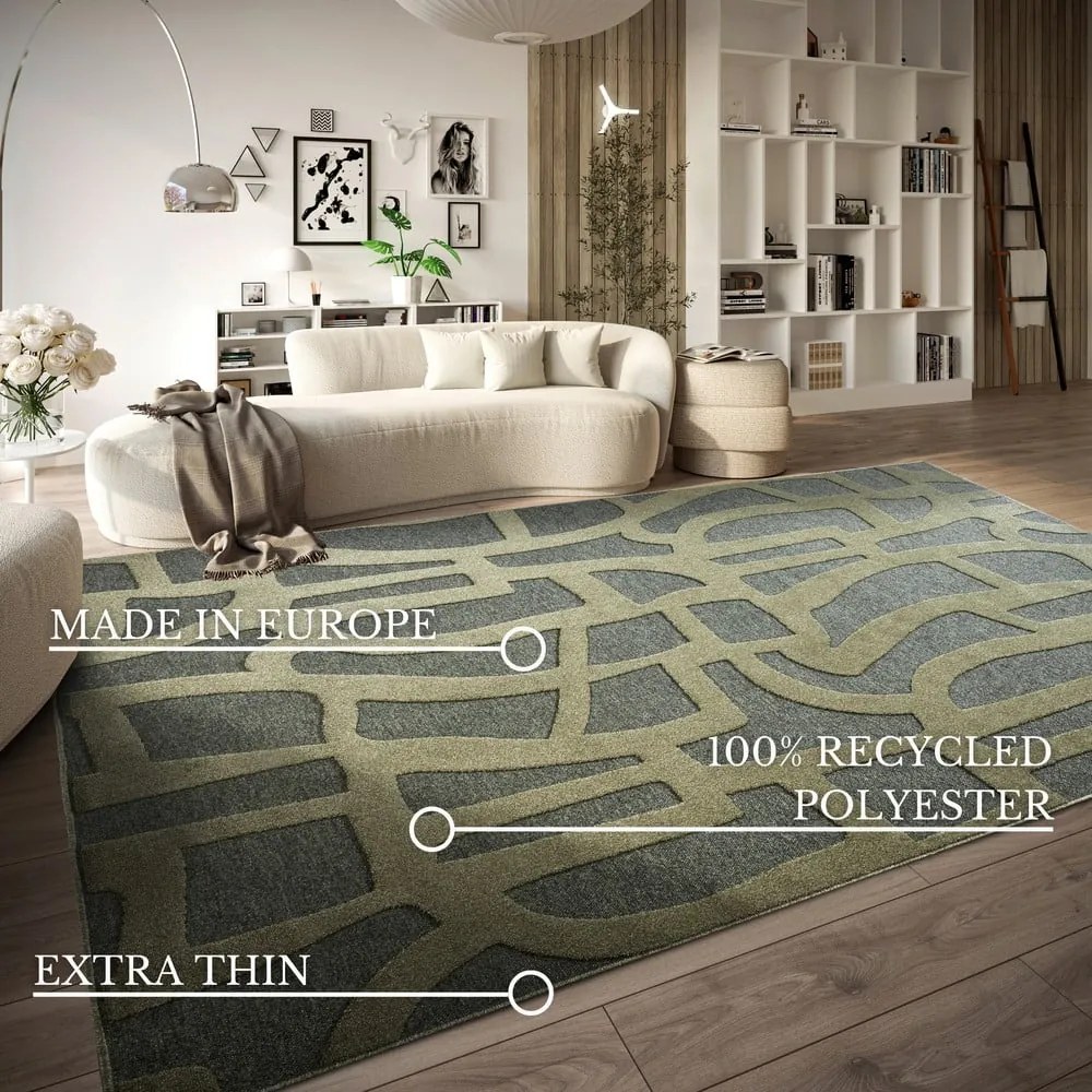 Zielony dywan z włókien z recyklingu 160x230 cm Therese – Villeroy&amp;Boch