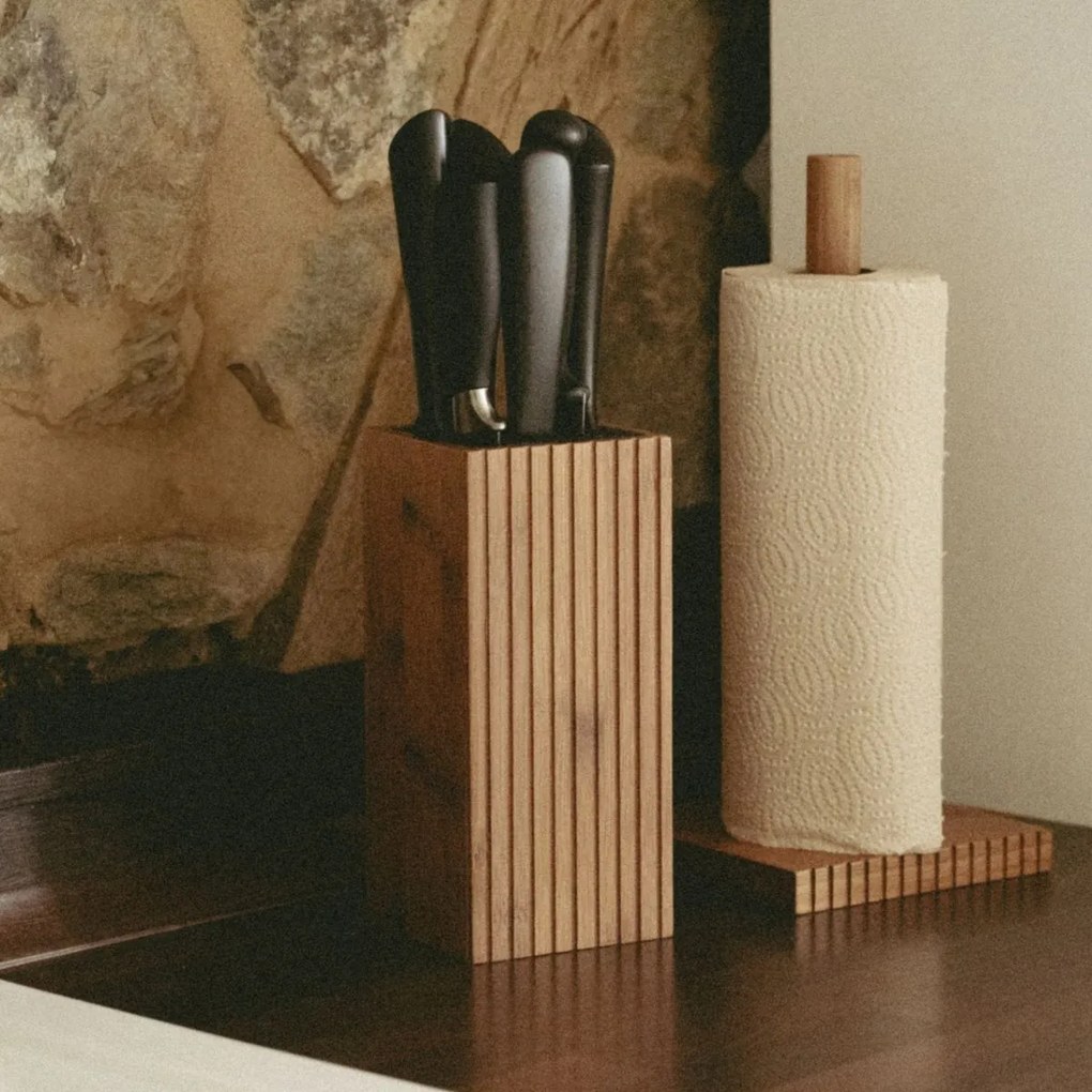 Bambusowy stojak na noże MERA