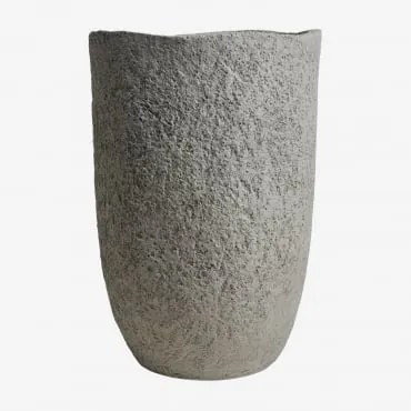 Doniczka Z Cementu Nuria Ø35 Cm - ↑55 Cm & Jasnoszary - Sklum