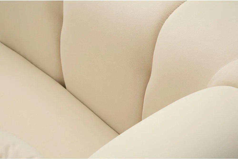 Kremowy aksamitny fotel Alma – Mauro Ferretti