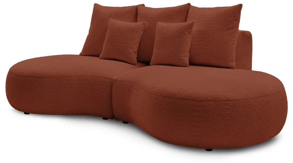 Ceglasta sofa z materiału bouclé 260 cm Saint-Germain – Bobochic Paris