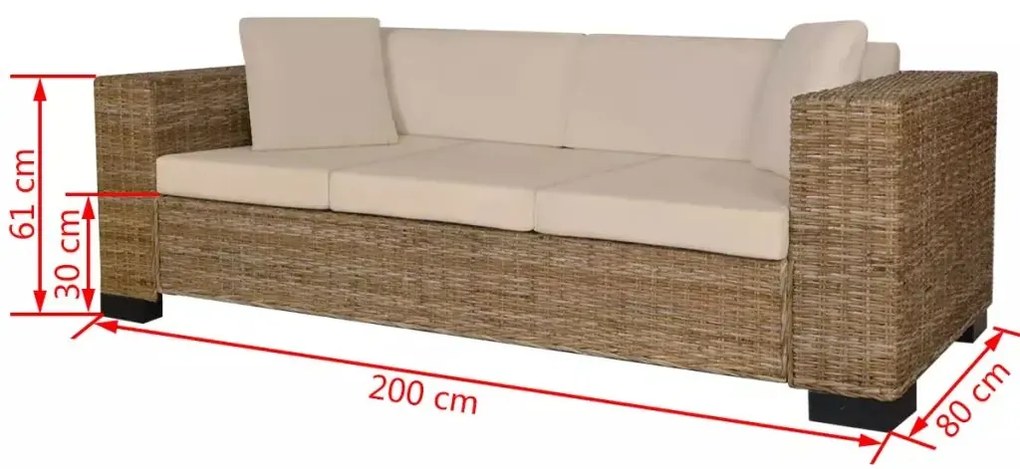 Zestaw rattanowych kanap ogrodowych - Sisilo
