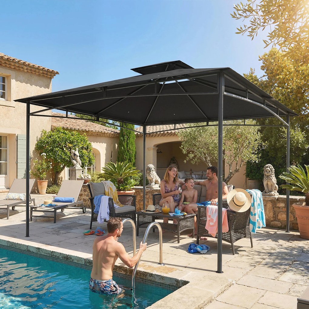 Outsunny Solidne pawilony ogrodowe, namioty na jacuzzi, stałe zadaszenia, altany | Aosom PL