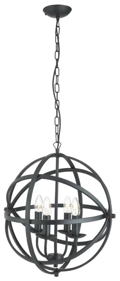 Searchlight 2474-4BK - Żyrandol na łańcuchu ORBIT 4xE14/60W/230V czarny