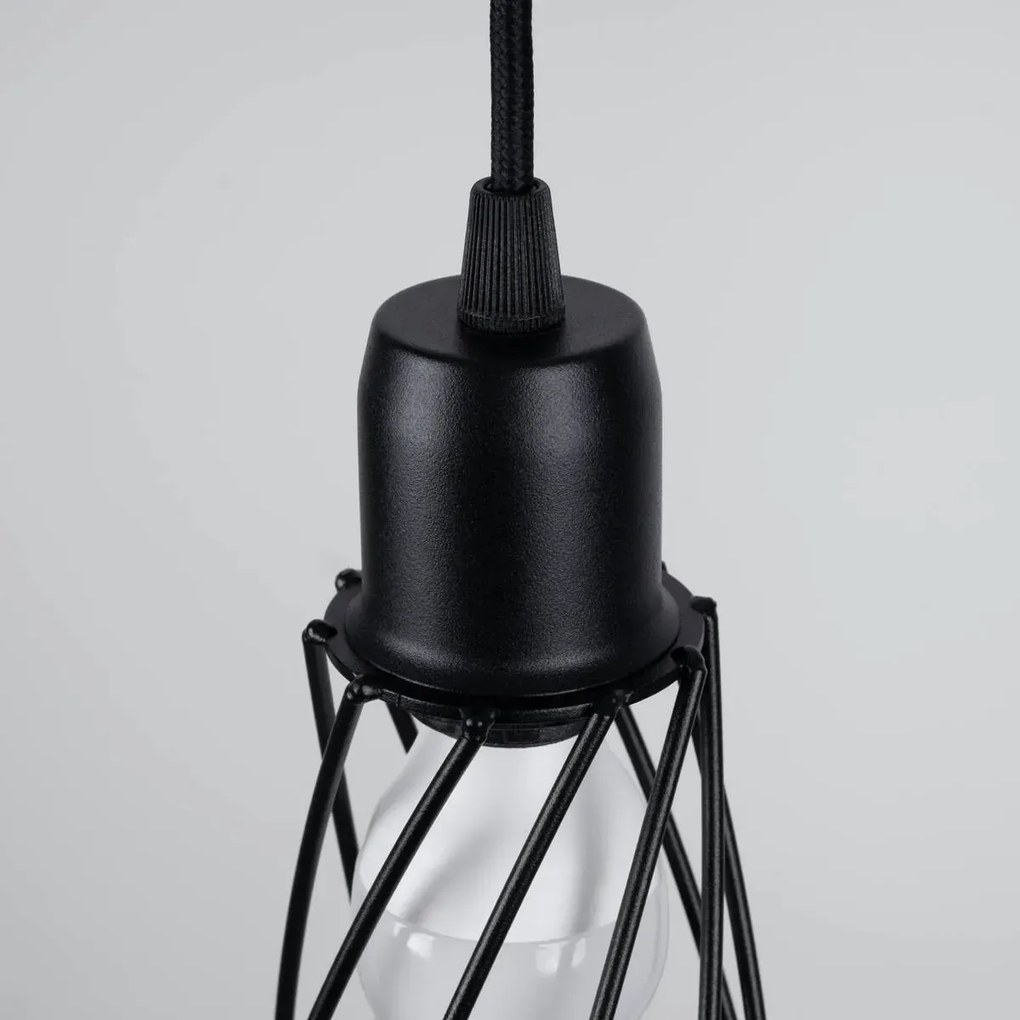 Lampa wisząca SUBA 1 czarna geometryczna SOLLUX LIGHTING
