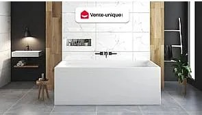 Wanna wolnostojąca prostokątna – 280 l – 170 × 75 × 60 cm (dł. × szer. × wys.) – kolor biały – akrylowa - ASPIUS