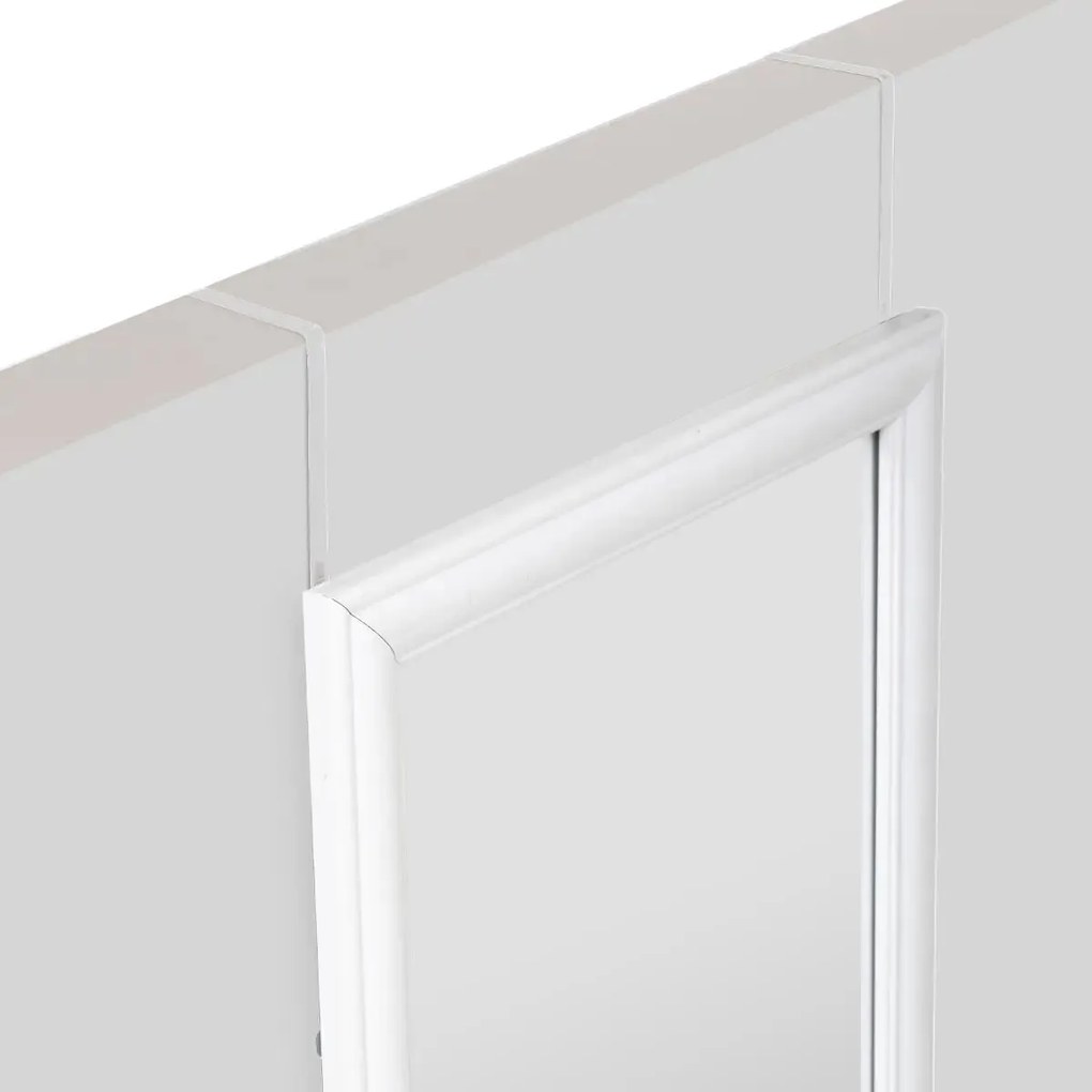 Wysokie lustro w plastikowej ramie do zawieszenia na drzwiach, 125,5 x 35,5 x 2 cm