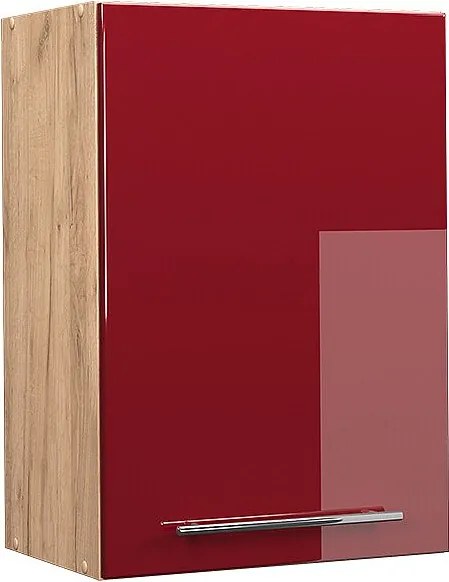 Szafka ścienna bordowa czerwień wysoki połysk 50x34.1x72 fame-line