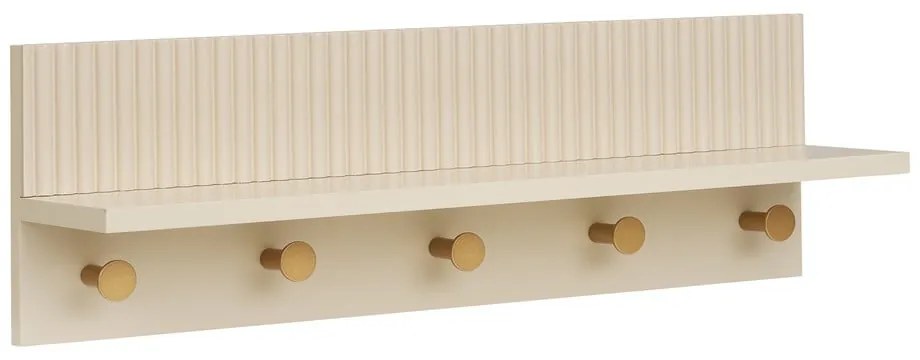 Beżowy wieszak ścienny z półką 50 cm Rocca – House Nordic