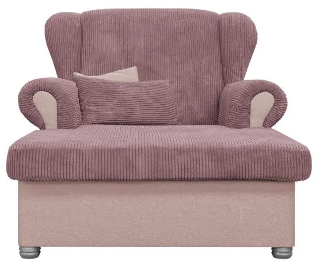 Różowy sztruksowy szezlong Lord – Ropez