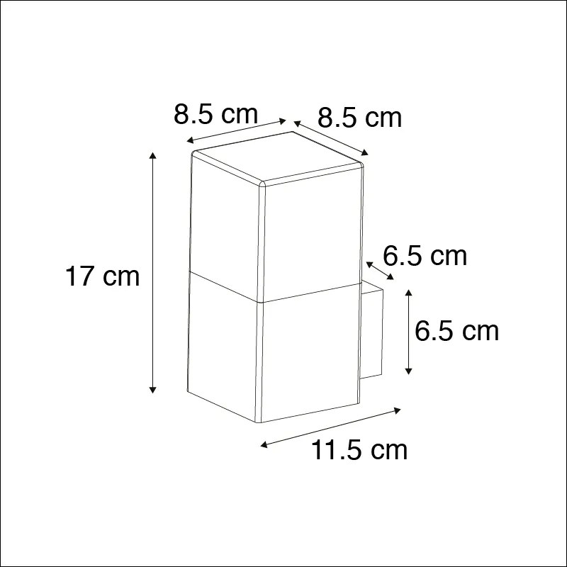 Zewnetrzna Nowoczesny Kinkiet / Lampa scienna zewnętrzny szary IP44 - Denmark Nowoczesny Oswietlenie zewnetrzne