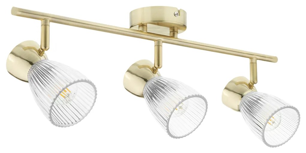 Lampa sufitowa BEST GOLD 3xE14, kierunkowe, na listwie potrójne, złote