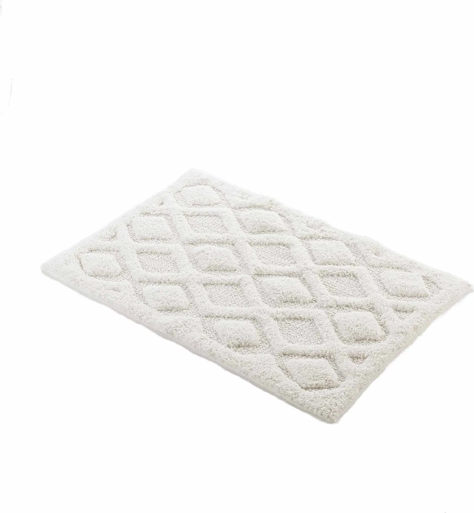 Dywanik łazienkowy NEMESIS, 100% bawełny, ecru, 50 x 80 cm