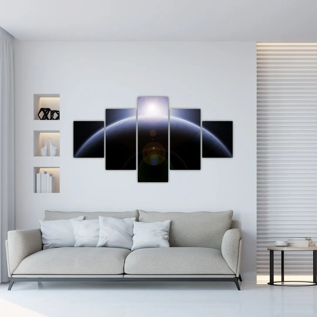 Obraz ciała kosmicznego (125x70 cm)