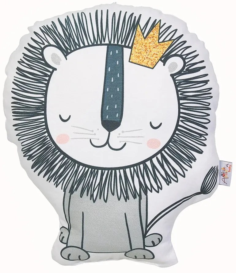 Poduszka dziecięca z domieszką bawełny Mike &amp; Co. NEW YORK Pillow Toy Lion, 33x28 cm