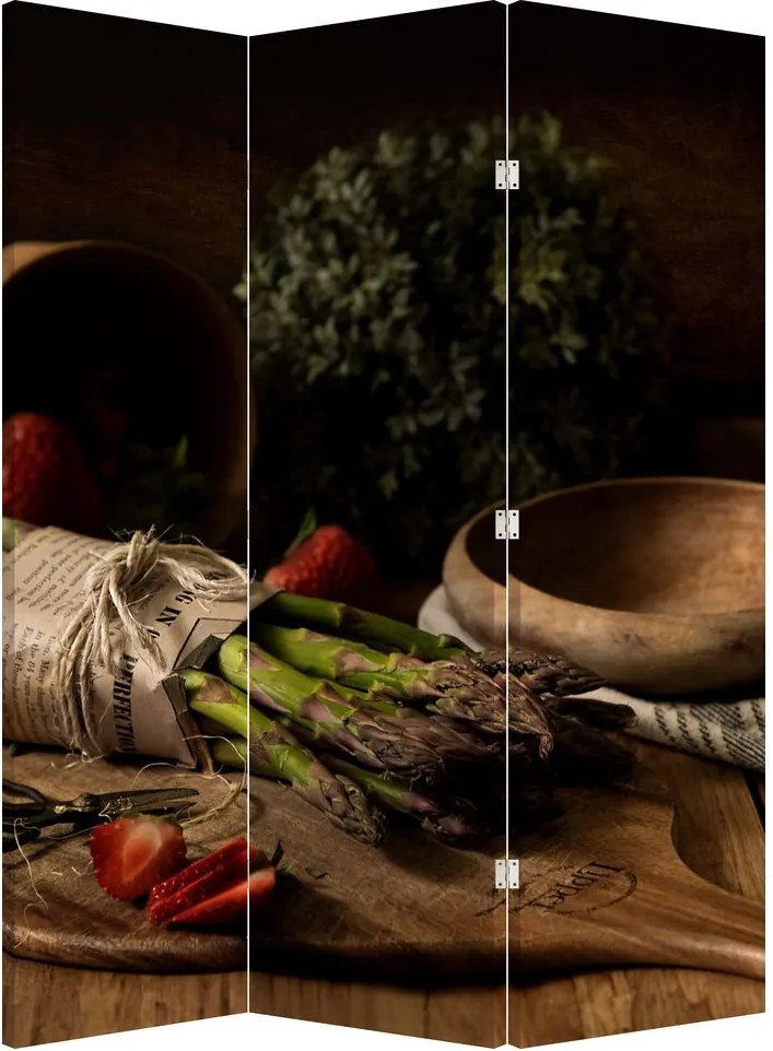 Parawan - Szparagi na stole (126x170 cm)