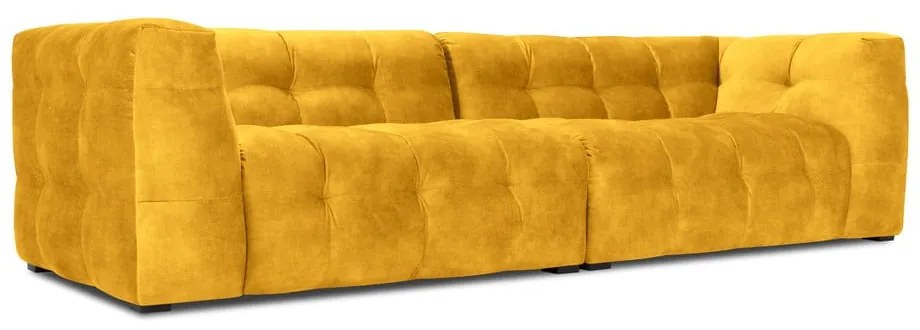 Żółta aksamitna sofa Windsor &amp; Co Sofas Vesta, 280 cm