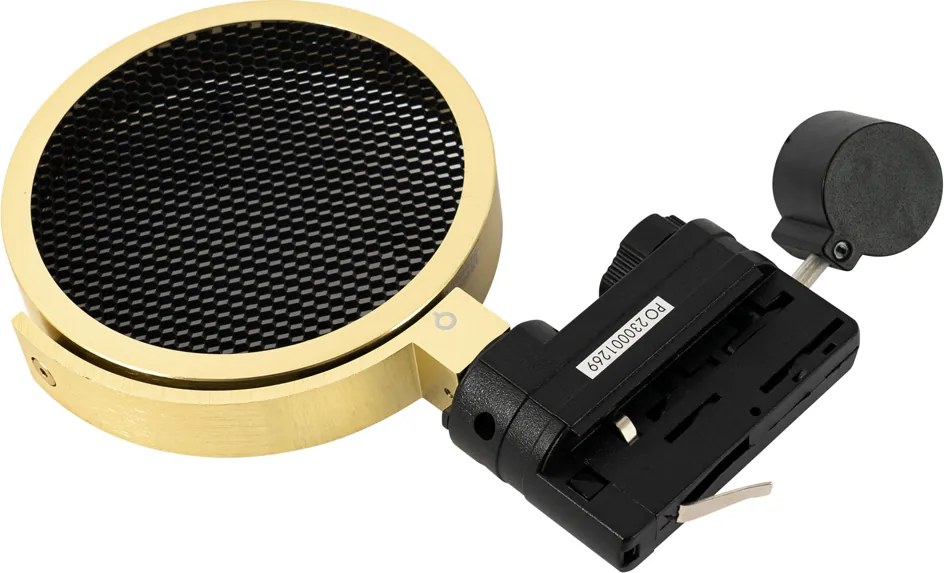 Nowoczesny 3-fazowy reflektor szynowy złoty - Master 111 Honey