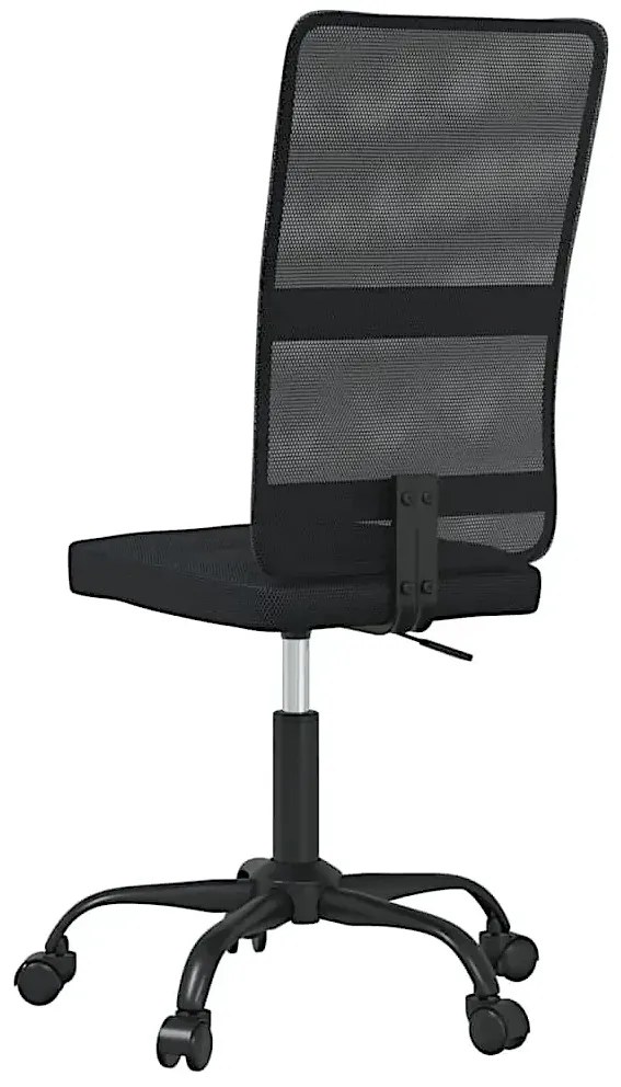 Czarny siatkowy fotel biurowy bez podłokietników T3-N92