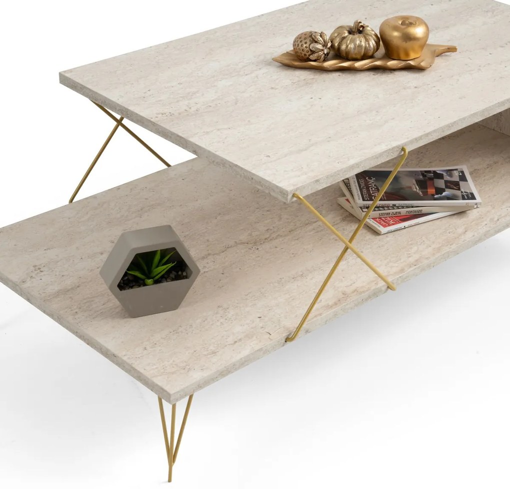 Stolik konferencyjny Loire Gold Travertine