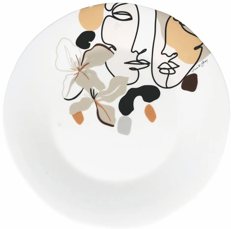 Ceramiczny talerz do serwowania VDE Tivoli 1996 Face to Grey, ø 35 cm
