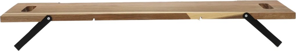 Taca drewniana prostokątna do serwowania przekąsek, 67,5 x 20 x 7 cm