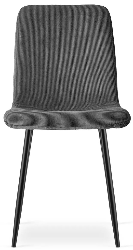 Krzesło do kuchni szare RIFT z czarnymi nogami