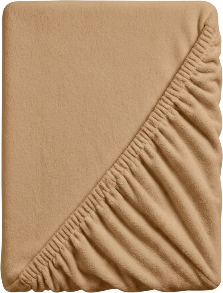 PrzytulneMieszkanie.pl Prześcieradło z mikropluszu SOFT 90x200 cm beżowe