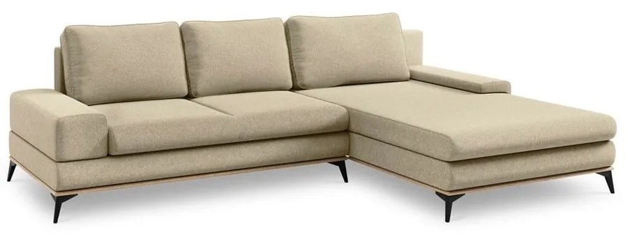 Beżowy rozkładany narożnik Windsor &amp; Co Sofas Planet, prawostronny
