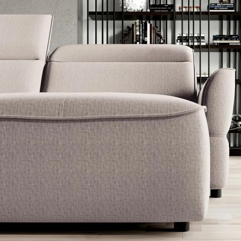 Narożnik MURILLO XL z elektryczną regulacją siedziska Lewostronny w tkaninie VOUGE 02 WERSAL