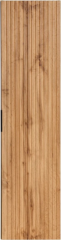 Szafka łazienkowa wisząca słupek w kolorze naturalnego drewna 35 x 25 x 140 cm ASTROS Light Oak