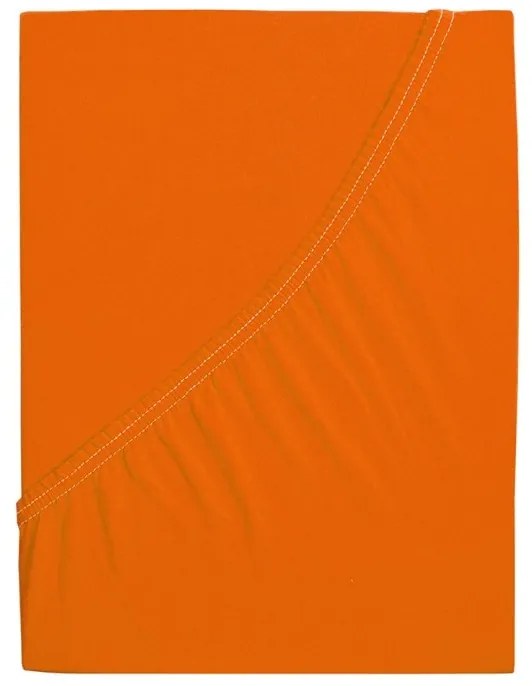 PrzytulneMieszkanie.pl Jersey prześcieradło do dziecięcego łóżeczka EXCLUSIVE 70x140 cm pomarańczowe