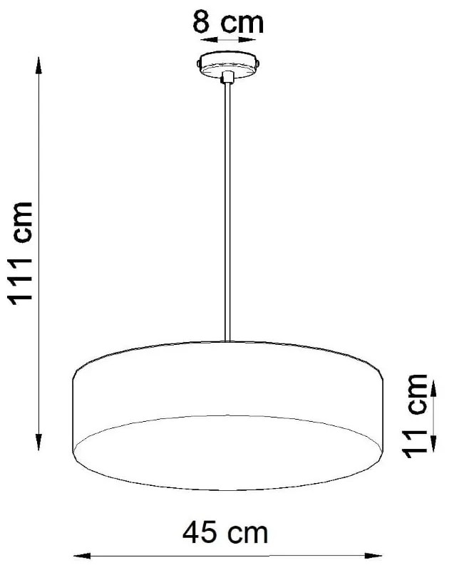 Biała lampa wisząca ø 45 cm Atis – Nice Lamps