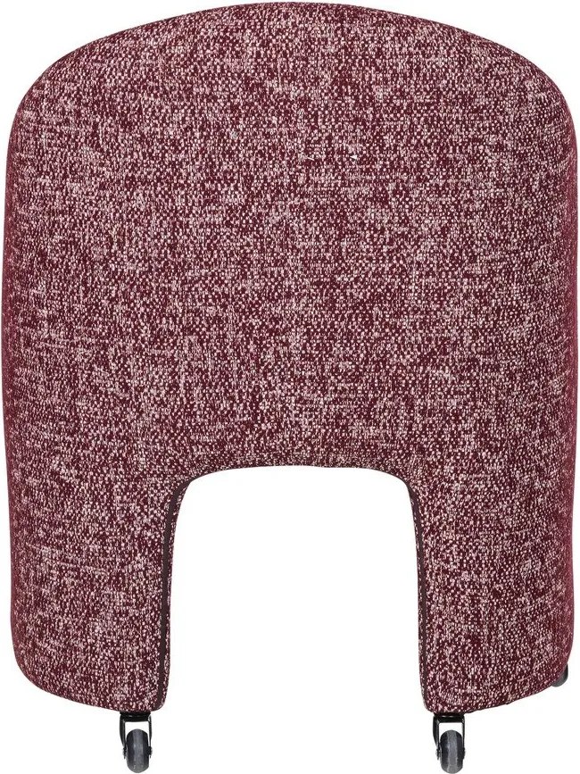 Bordowe tapicerowane krzesło biurowe Cordo – WOOOD