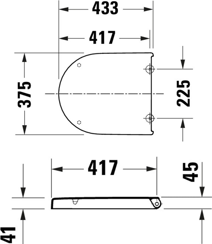 Duravit Univavo Universal WC-Sitz mit Absenkautomatik, rund