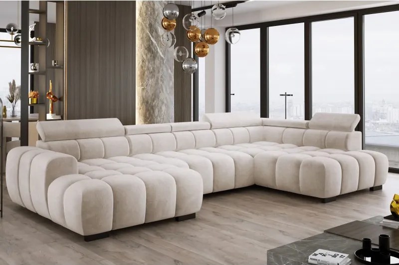 Narożnik BULL XL Prawostronny z elektryczną funkcją regulacji tkanina Salvador 03 WERSAL