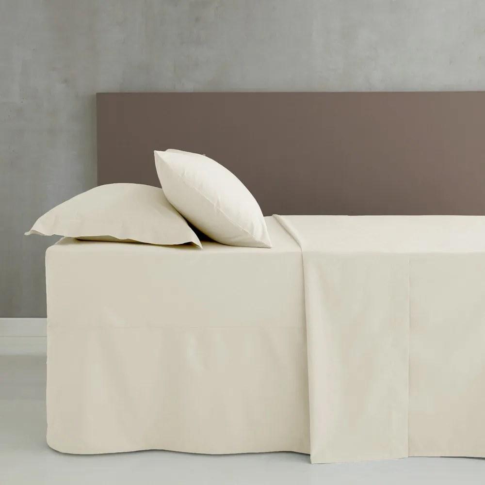 Kremowe prześcieradło z perkalu 275x275 cm Easy Iron Percale – Catherine Lansfield
